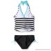 Freestyle Girls' Black and White Stripe Tankini Swimsuit Big Girls B01M69ZWO7